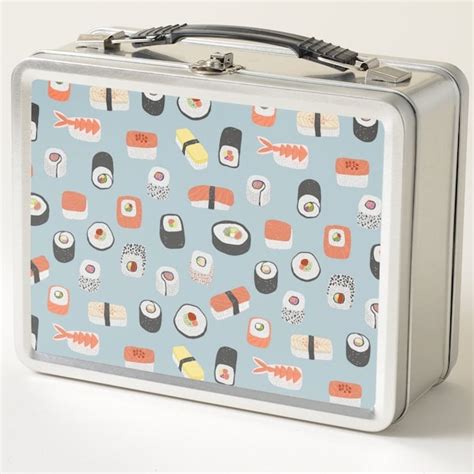 sushi print metal lunch box|Japanese Sushi Pattern Metal Lunch Box .